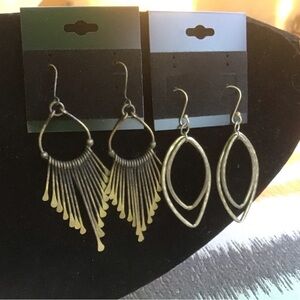 SALE! Two Pairs Boho Metal Pierced Earrings
